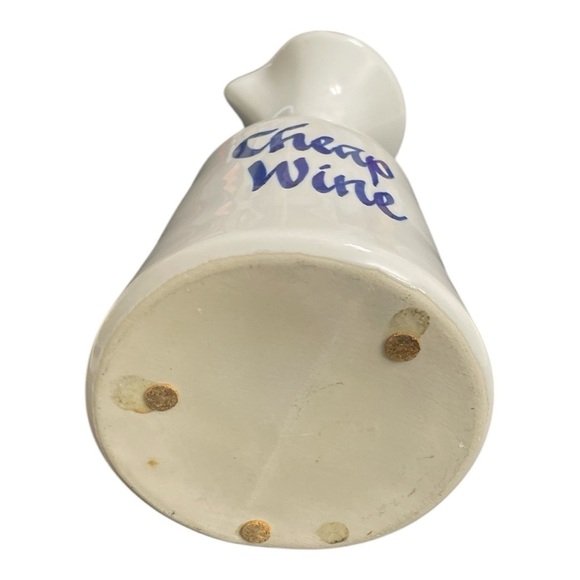 VTG 11" Blue White Stoneware
Pottery ceramic Carafe
Decanter Barware Cheap
Wine - Picture 5 of 9